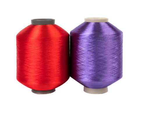 สายใยพอลิเอสเตอร์เพชรสว่าง 75/36 สีขาว Tex Fdy สําหรับผ้า
